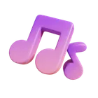 Music Notes 3D Illustration